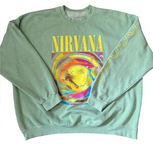 UO Urban Outfitters Nirvana Green Graphic Unisex L/XL